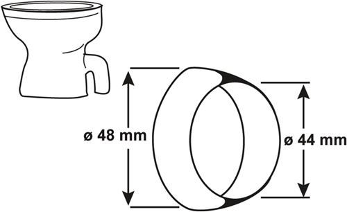 Cornat buitenverbinding wc 44mm 48mm - t360299