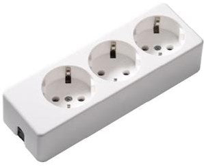 Enzo tafelcontactdoos ra 3v langwerpig wit - 6871810