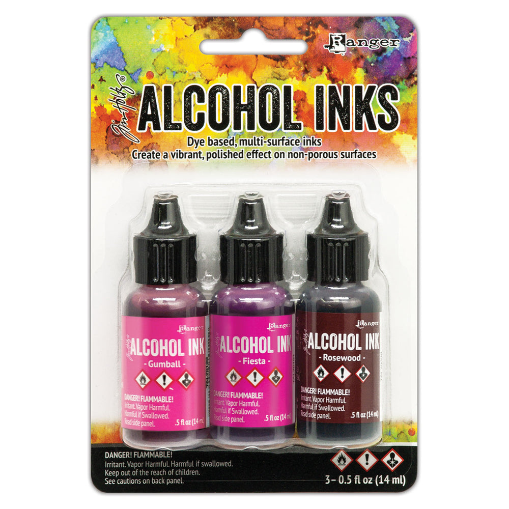 Ranger ink ranger • tim holtz alcohol inks gumball, fiesta rosewood 14ml