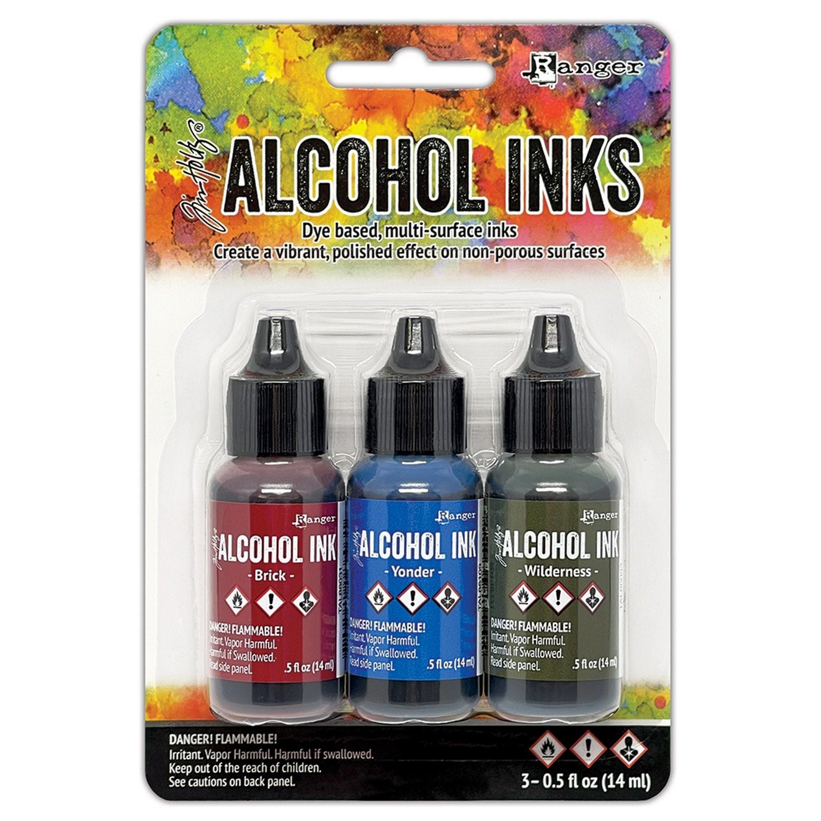 Ranger ink ranger • tim holtz alcohol ink kit expedition 3pcs