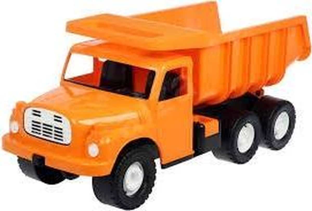 Dinotoys tatra kiepwagen oranje 71 cm groot draaggewicht 100 kg