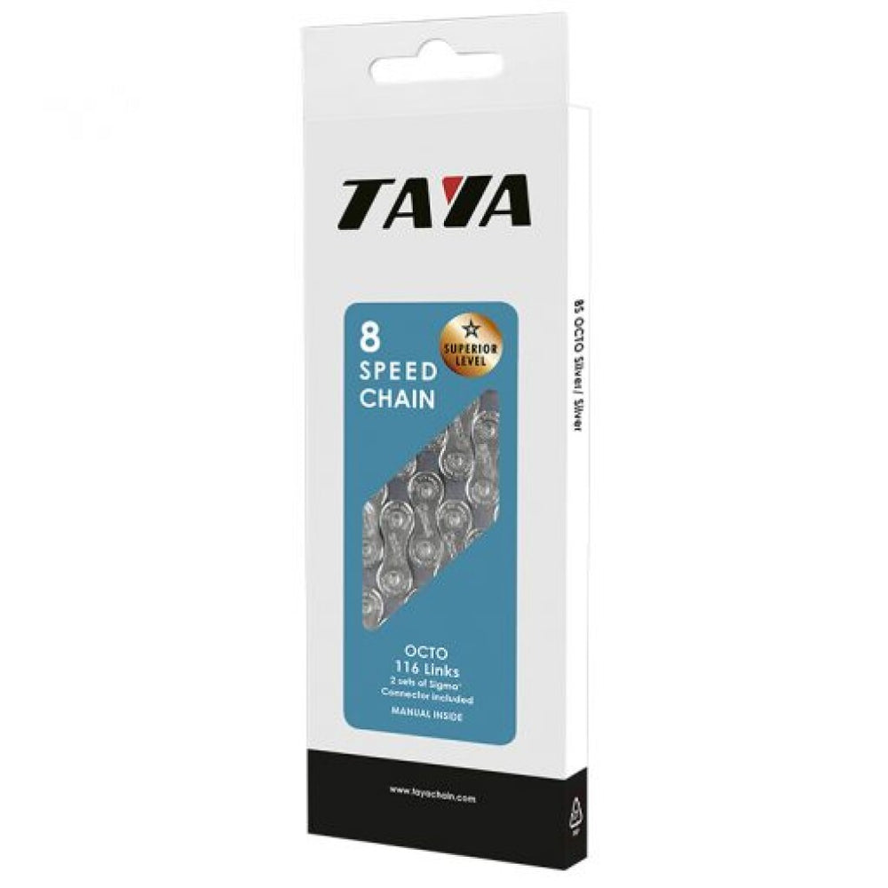 Buzaglo taya ketting octo 1 2x3 32x116, 7-8 speed, zilver