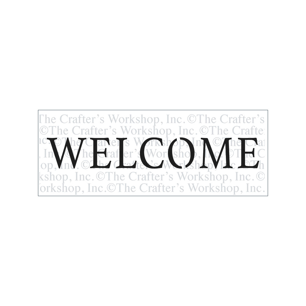 The crafter's workshop • template 41,6x15,2cm welcome