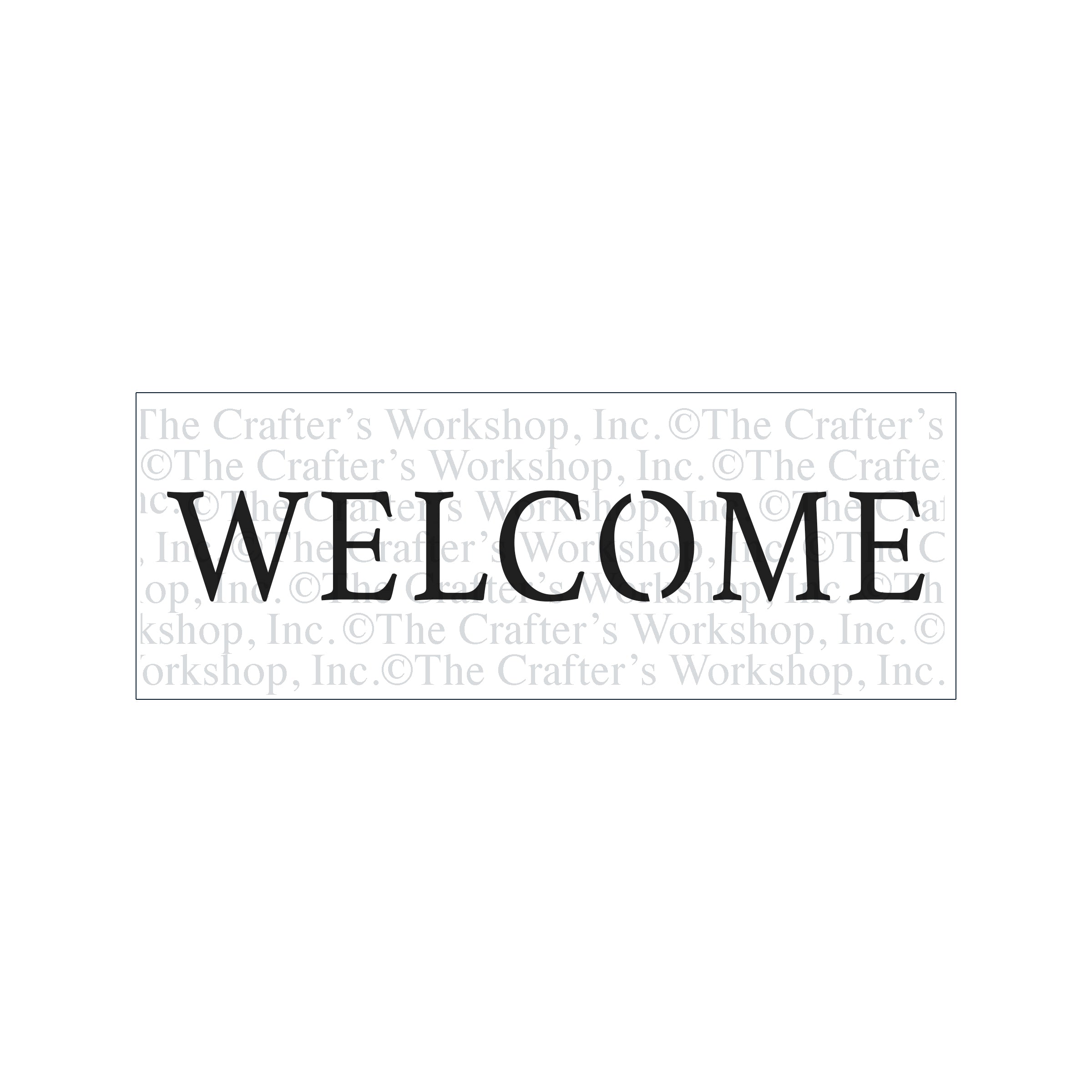 The crafter's workshop • template 41,6x15,2cm welcome