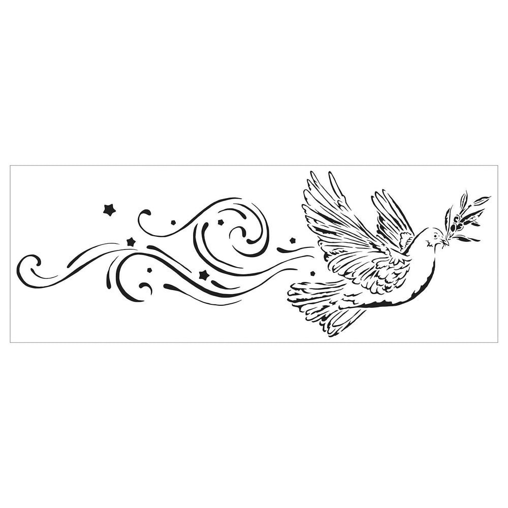 The crafter's workshop • stencil vredesduif 16½x6