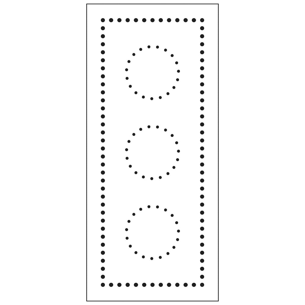 The crafter's workshop • slimline stencil gestippelde cirkels