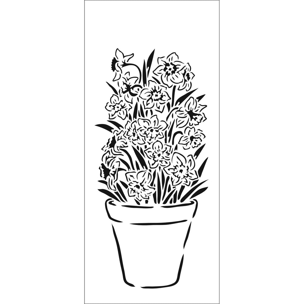 The crafter's workshop • slimline stencil jonquils 10,16x22,86cm