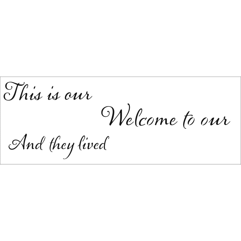 The crafter's workshop • stencil happily ever plus 41,91x15,2cm