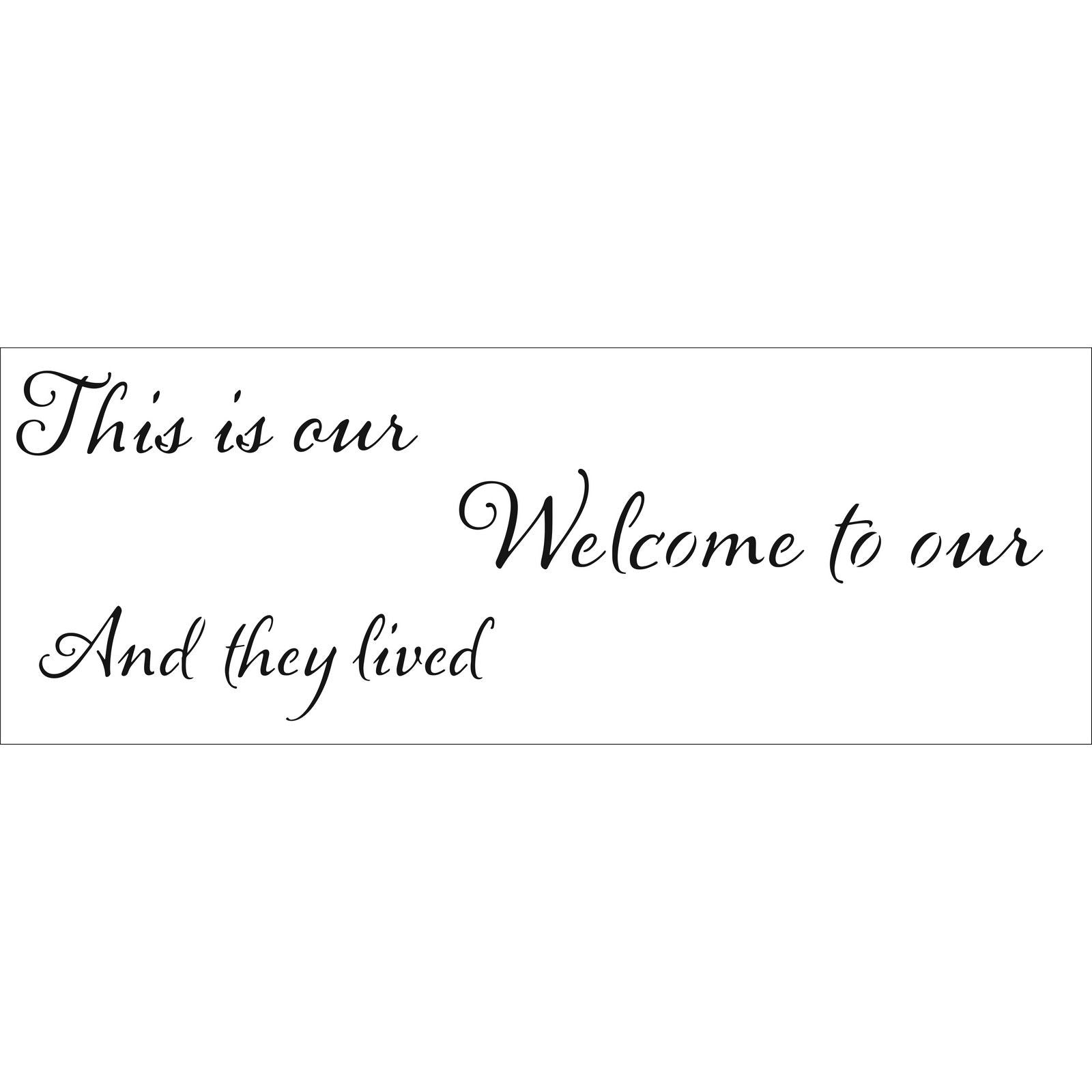 The crafter's workshop • stencil happily ever plus 41,91x15,2cm