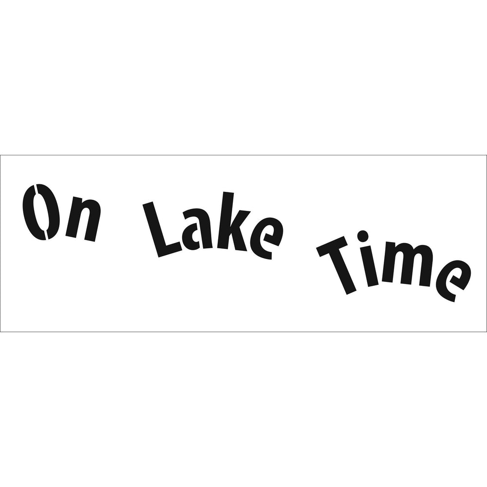 The crafter's workshop • stencil on lake time 41,91x15,2cm