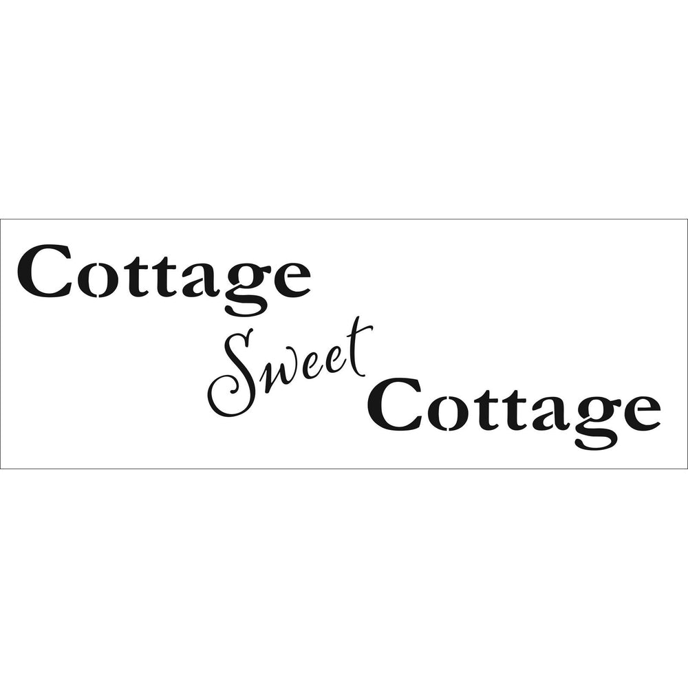 The crafter's workshop • stencil cottage sweet cottage 41,91x15,2cm