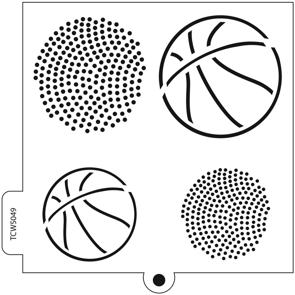 The crafter's workshop • cookie stencil basketball surface 13,97x13,97cm