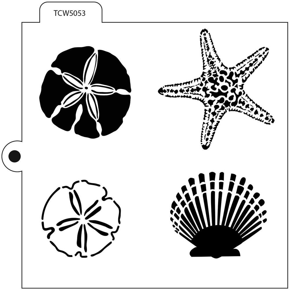 The crafter's workshop • cookie stencil shells 13,97x13,97cm