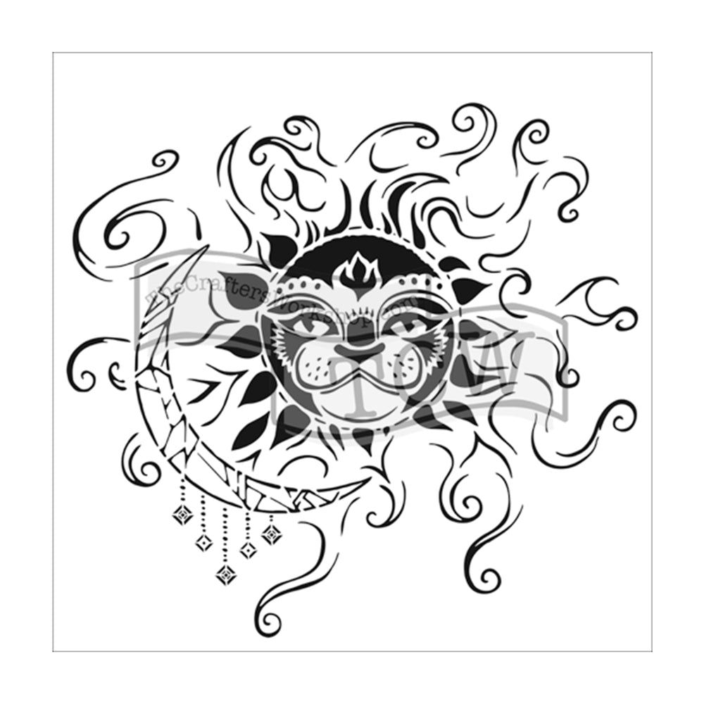 The crafter's workshop • template 30x30cm sun and moon