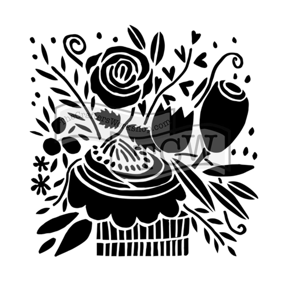 The crafter's workshop • template 30x30cm celebration bouquet