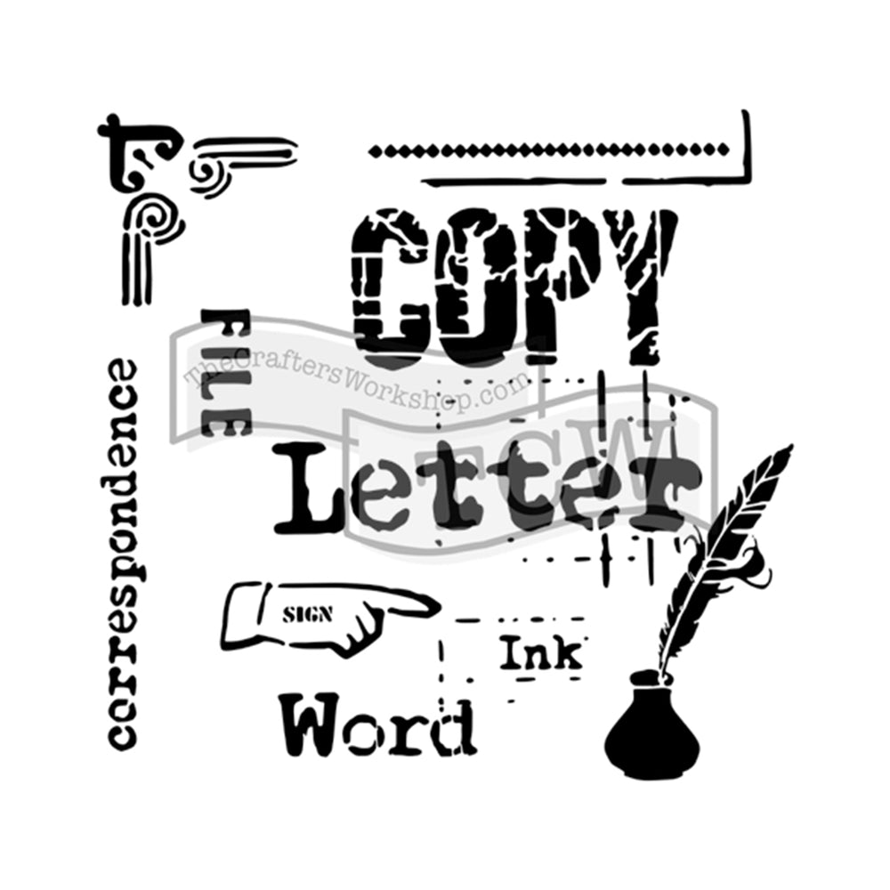 The crafter's workshop • template 30x30cm correspondence