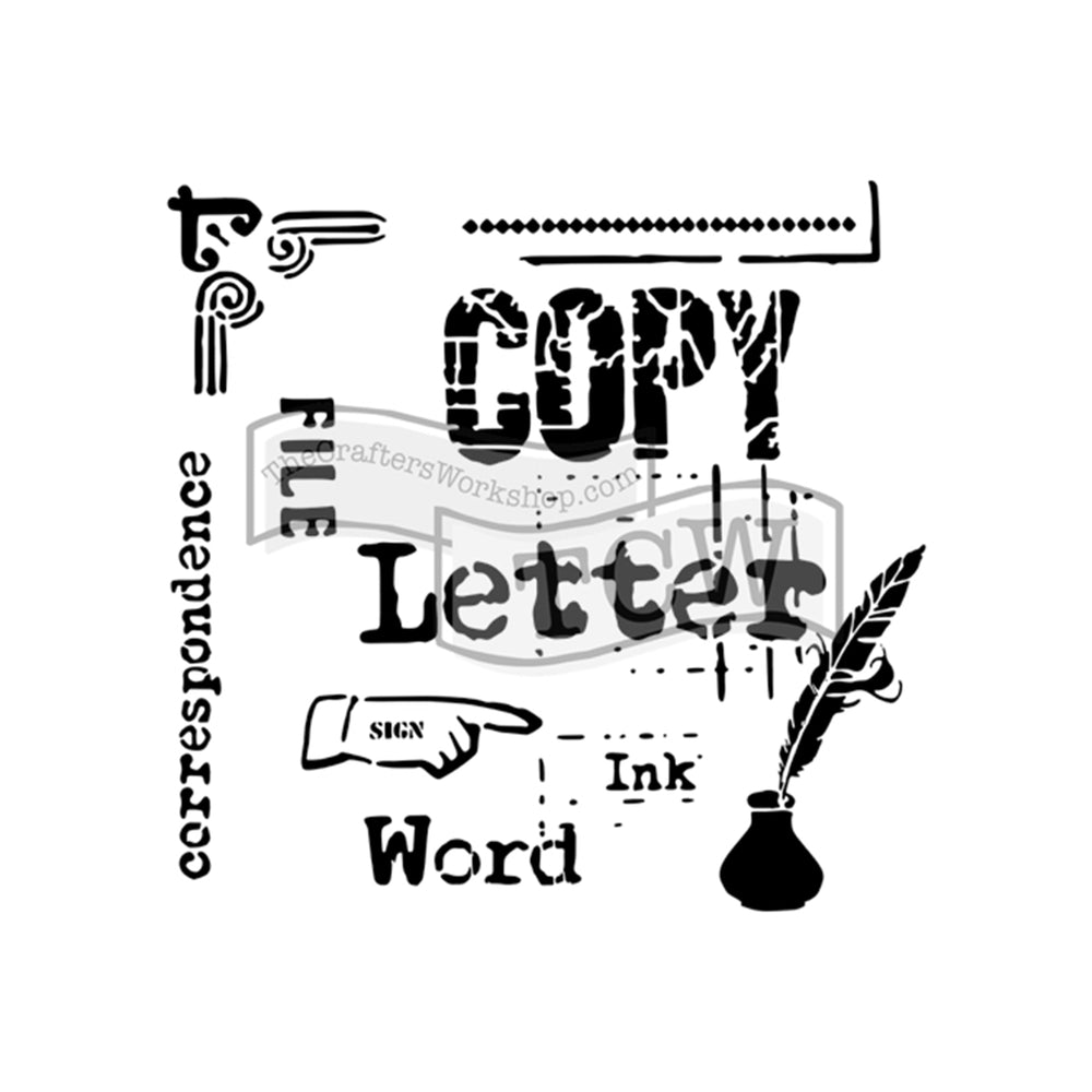 The crafter's workshop • template 15x15cm correspondence
