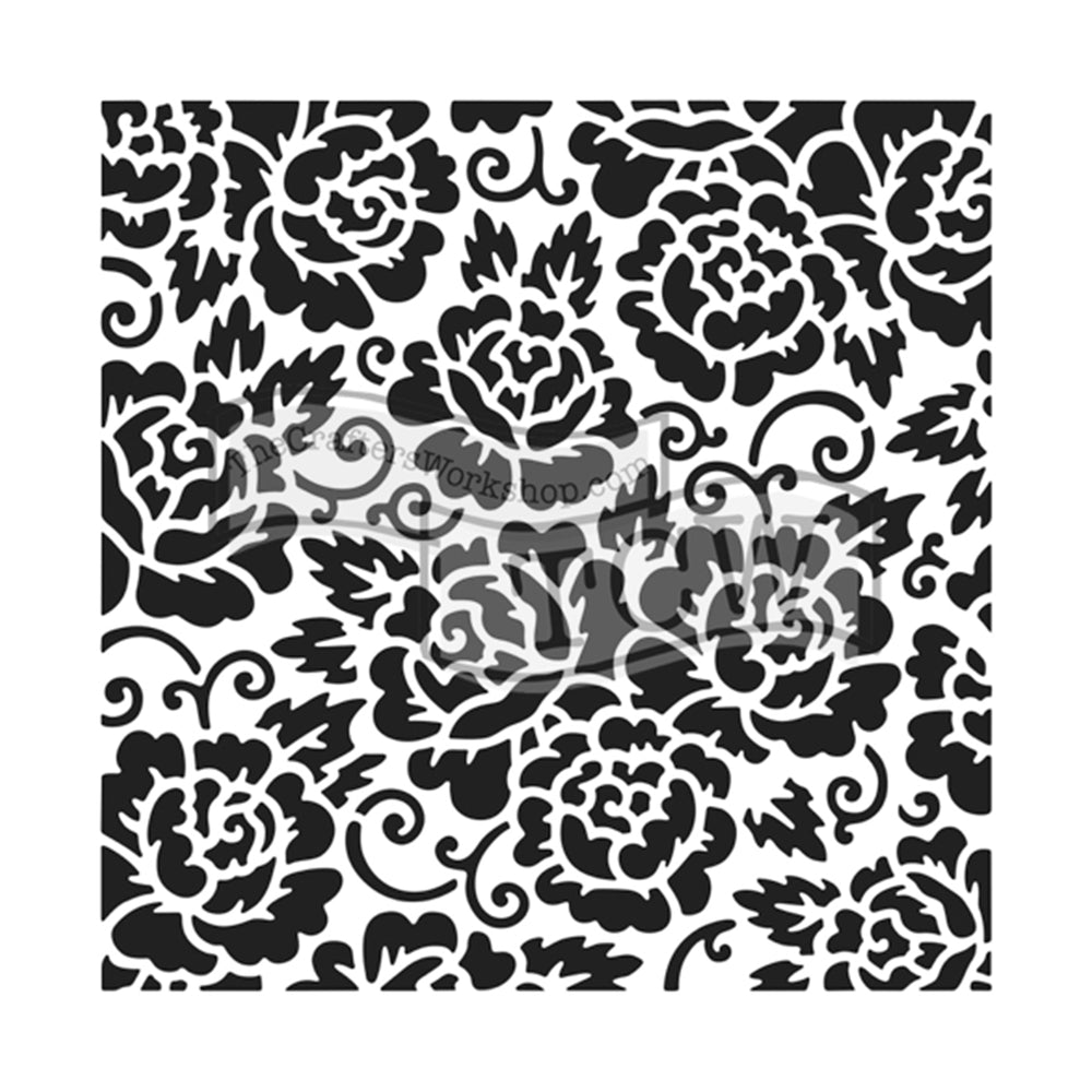 The crafter's workshop • template 30x30cm rose garden