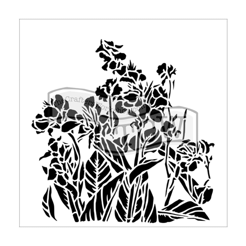 The crafter's workshop • template 30x30cm canna lilies