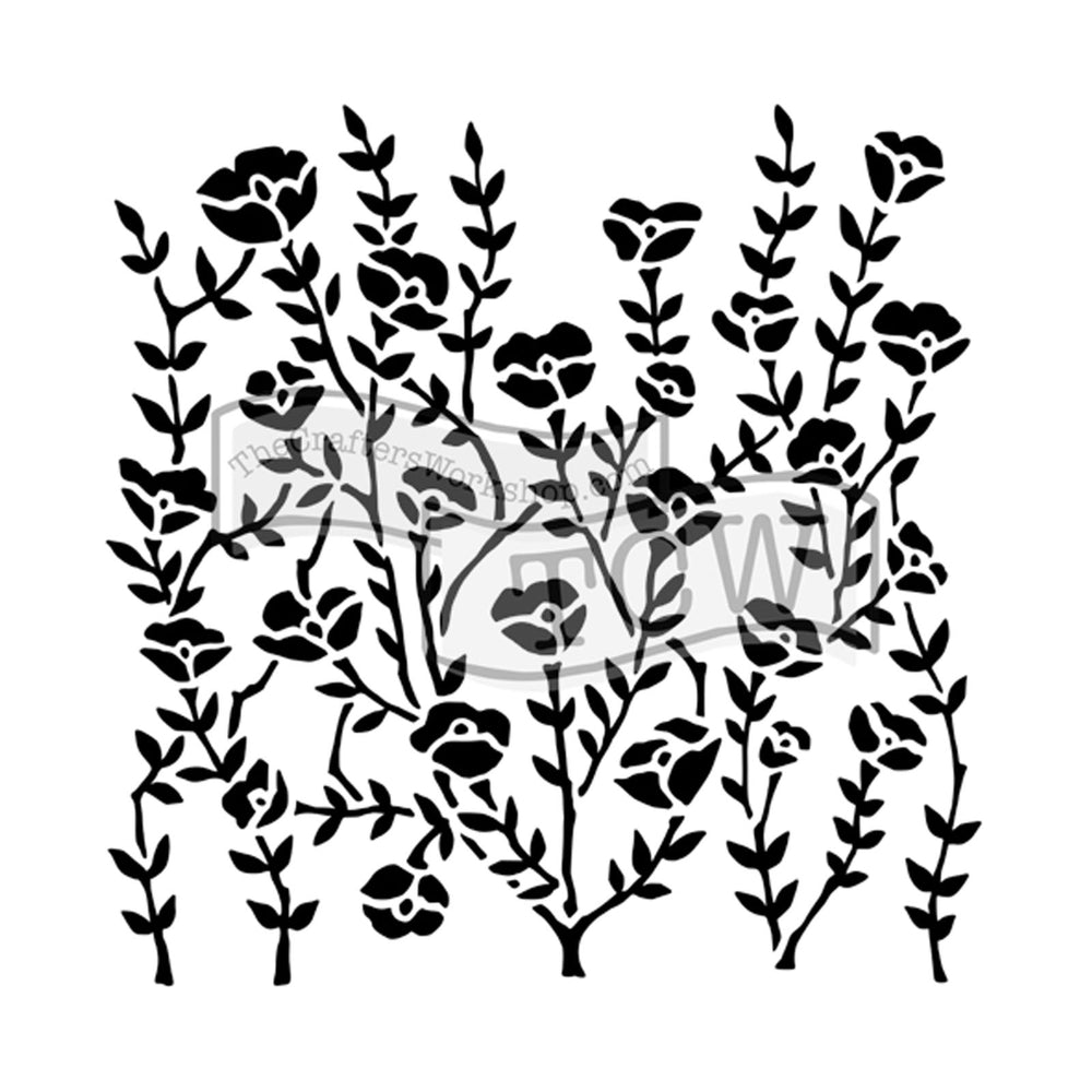 The crafter's workshop • template 30x30cm wild blooms