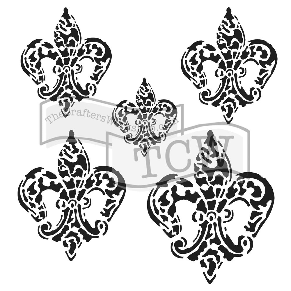 The crafter's workshop • template 30x30cm baroque fleurs