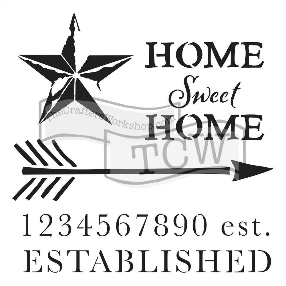 The crafter's workshop • template 30x30cm home sweet