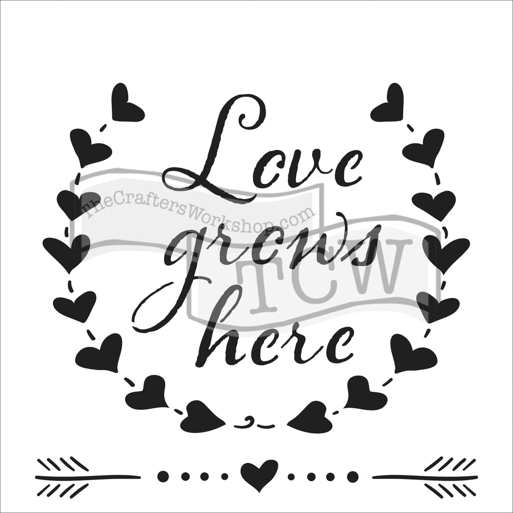 The crafter's workshop • template 15x15cm love grows