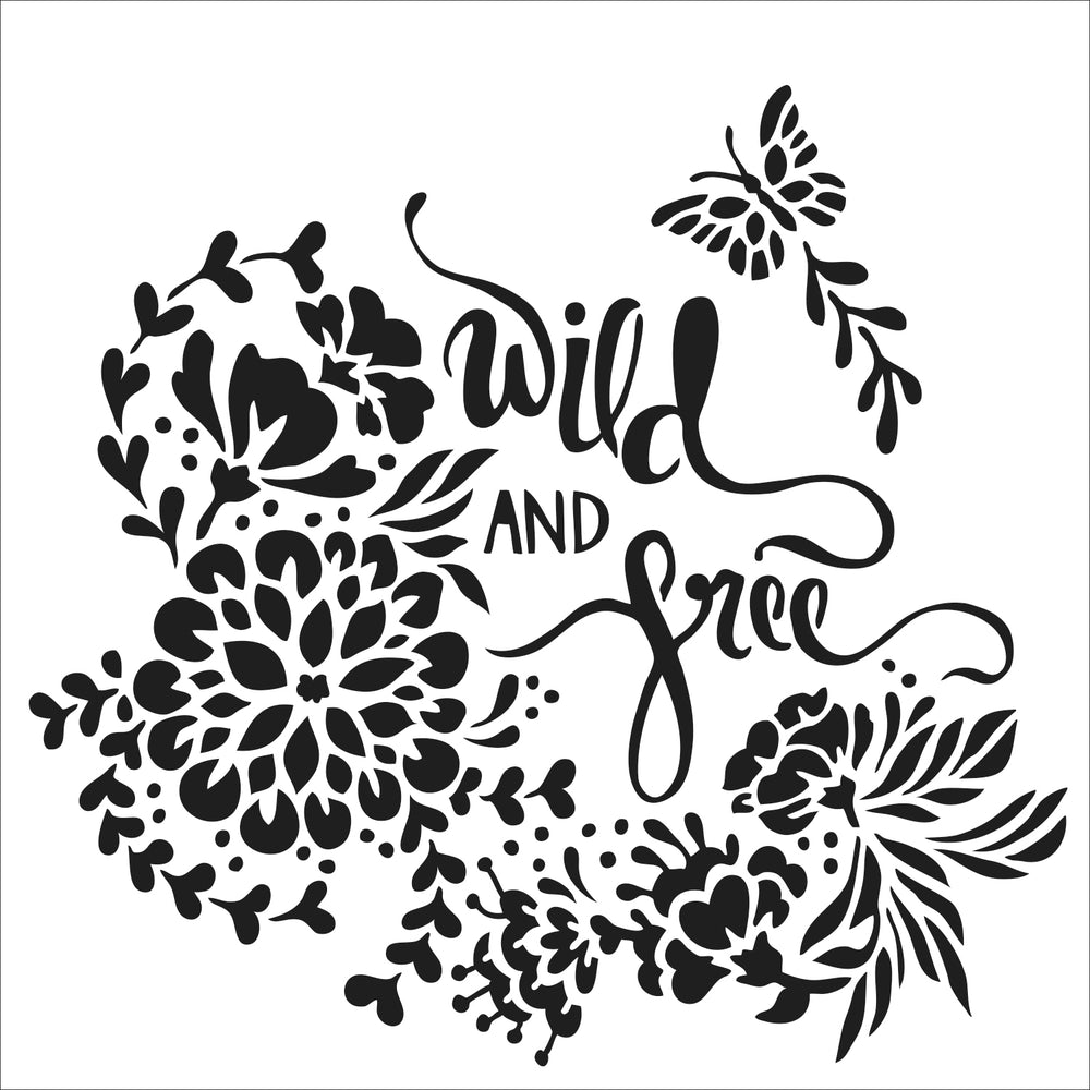 The crafter's workshop • template 30x30cm wild and free