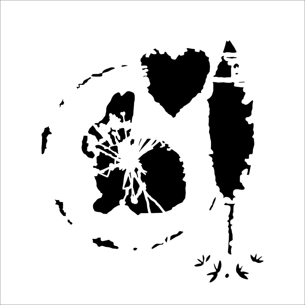 The crafter's workshop • template 30x30cm spring silhouette