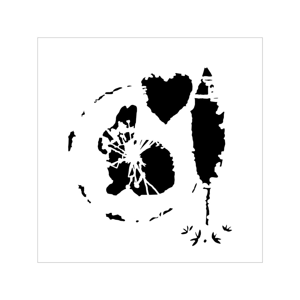 The crafter's workshop • template 15x15cm spring silhouette