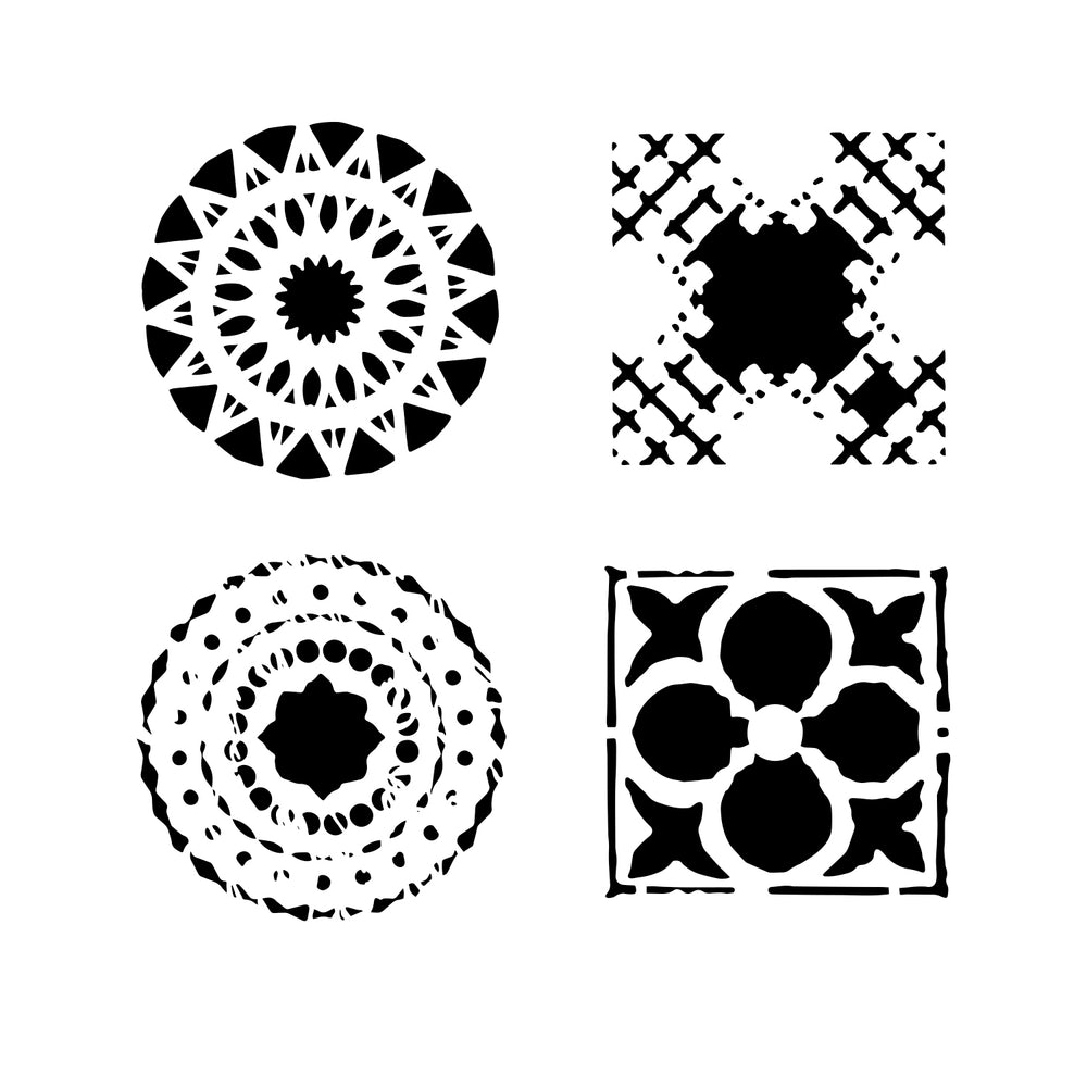 The crafter's workshop • template 30x30cm quattro motifs