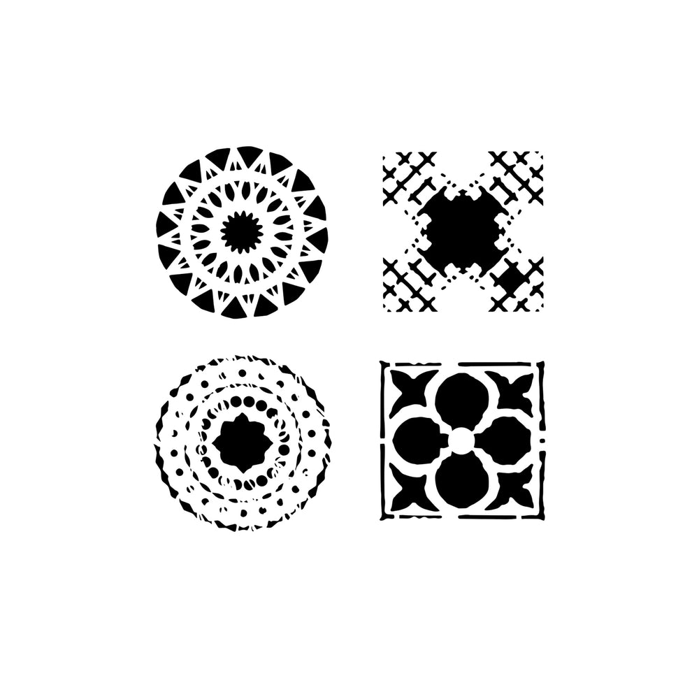 The crafter's workshop • template 15x15cm quattro motifs