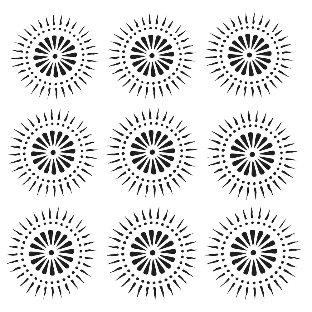 The crafter's workshop • sjabloon petal burst 30,5x30,5cm