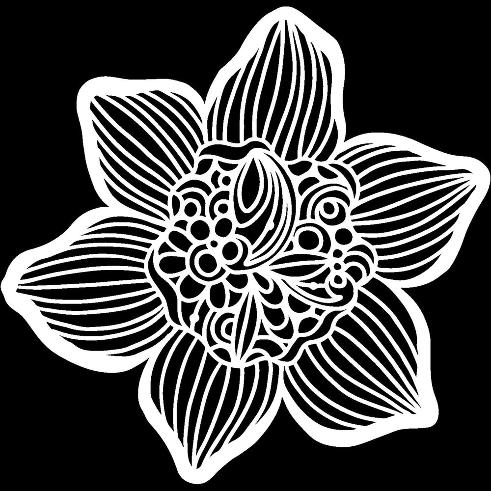 The crafter's workshop • stencil komvormige narcis 12x12