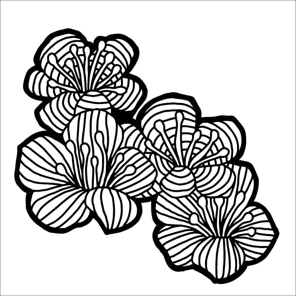 The crafter's workshop • stencil hawthorn flowers 30,5x30,5cm