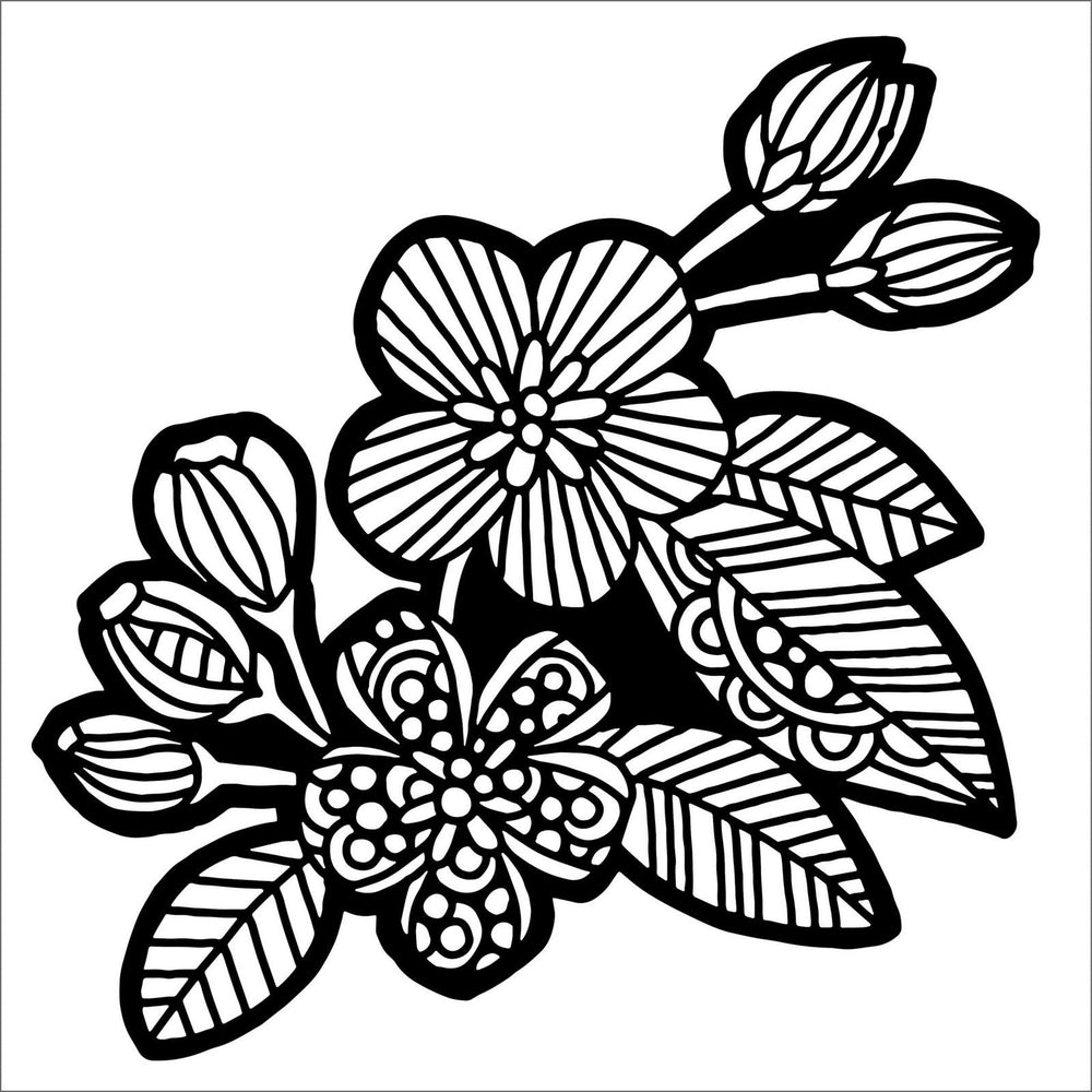 The crafter's workshop • stencil apple blossom 30,5x30,5cm