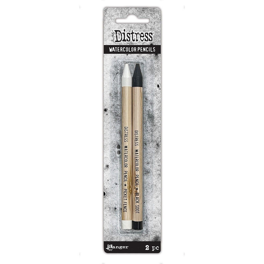 Ranger ink ranger • tim holtz watercolor pencil picketfence black soot
