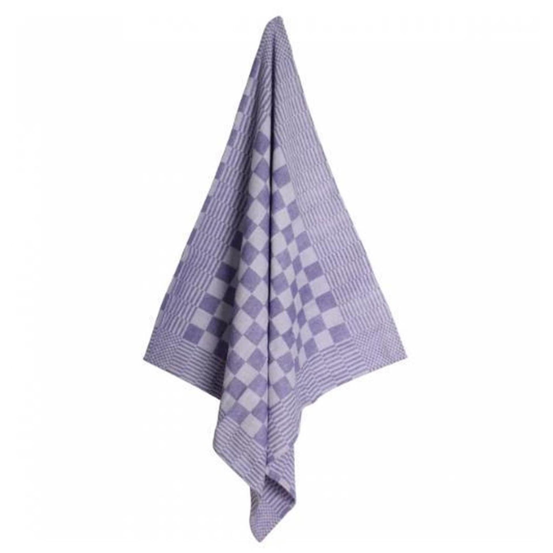 Koksdoek blauw grote ruit 70x70cm pak a 12 st.