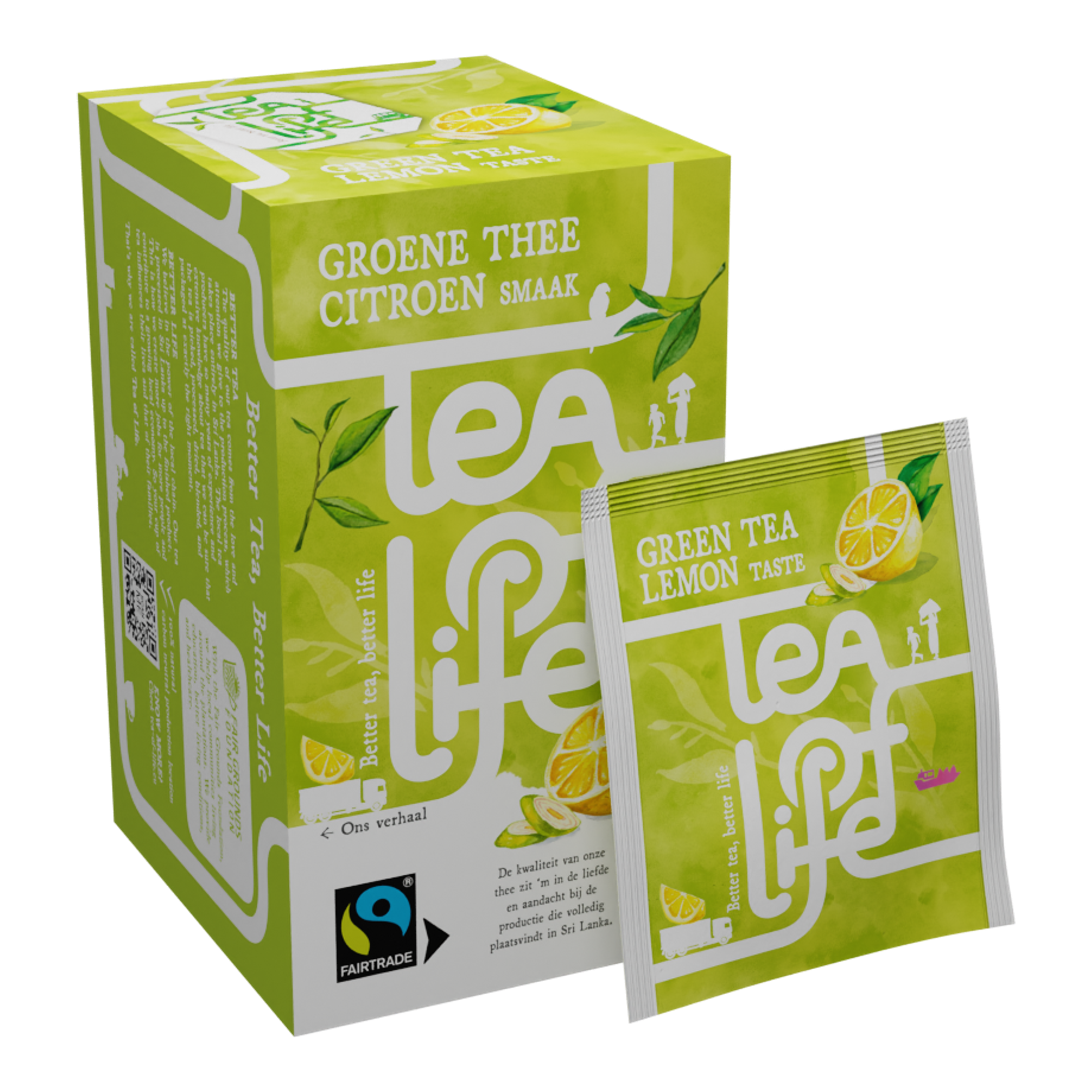 Tea of life green tea lemon 1.5 gram (100 stuks)