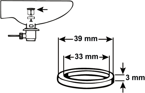 Cornat dichting o-ring 33x3mm afvoerplug - tec380242