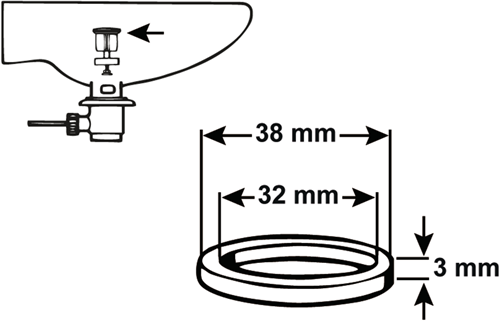 Cornat dichting o-ring 32x3mm afvoerplug - tec380243