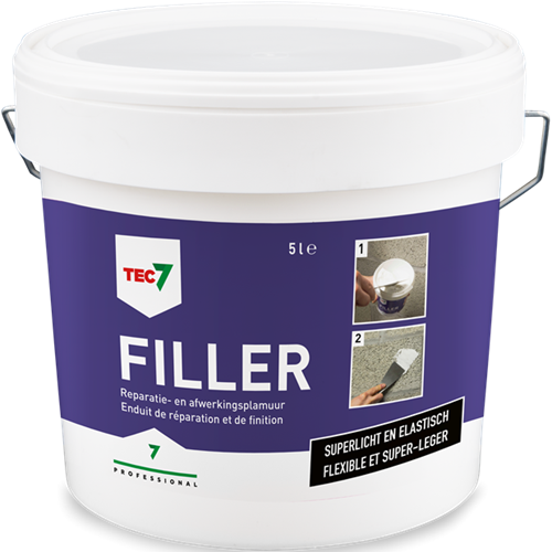 Tec7 filler emmer alles-in-één vulmiddel en afwerkingsplamuur 5l - 601005000
