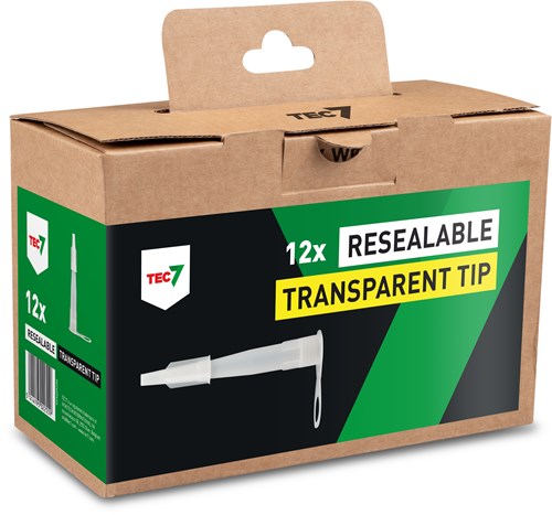 Tec7 hersluitbare hangtuit transparant (doosje 12 stuks) - 599409290