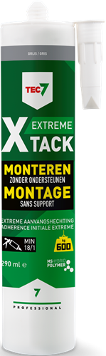 Tec7 x-tack patroon snelle montagekit 290ml grijs - 534535000
