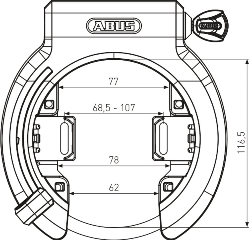 Abus granit x-plus 6950m nr am frame lock