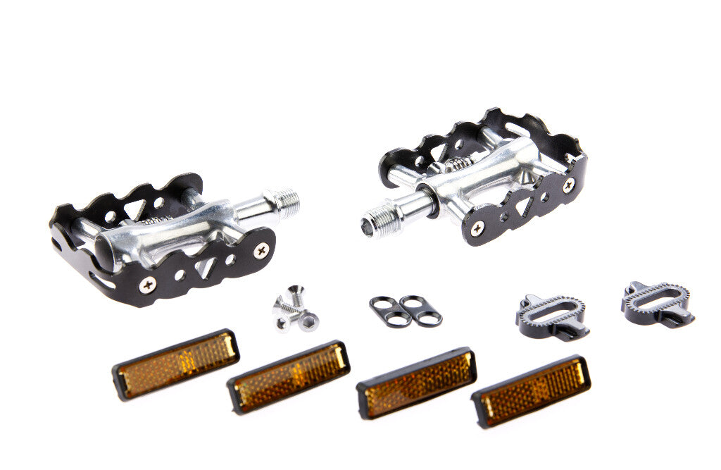 Tecora e pedalen atb spd allround zwart zilver