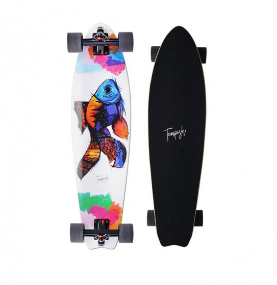 longboard vis 82,5 x 21,5 cm wit zwart
