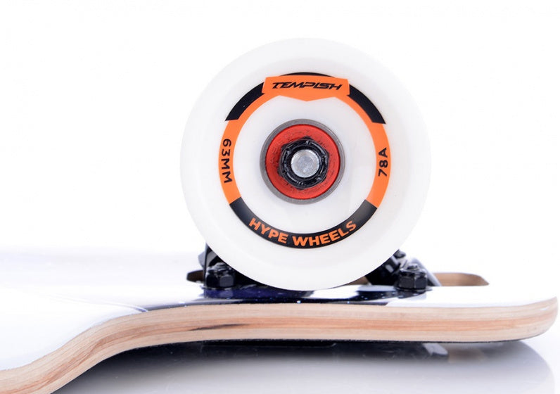 longboard Fox 82,5x21,5 cm hout wit zwart