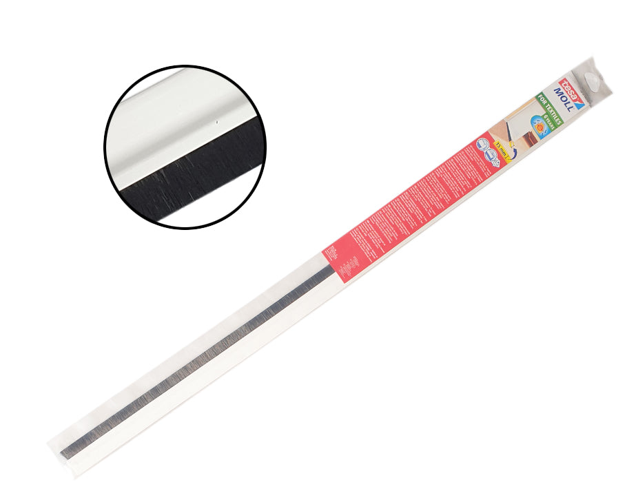 Tesa deurborstel vloerbedekking - 100 x 4,3 cm - wit