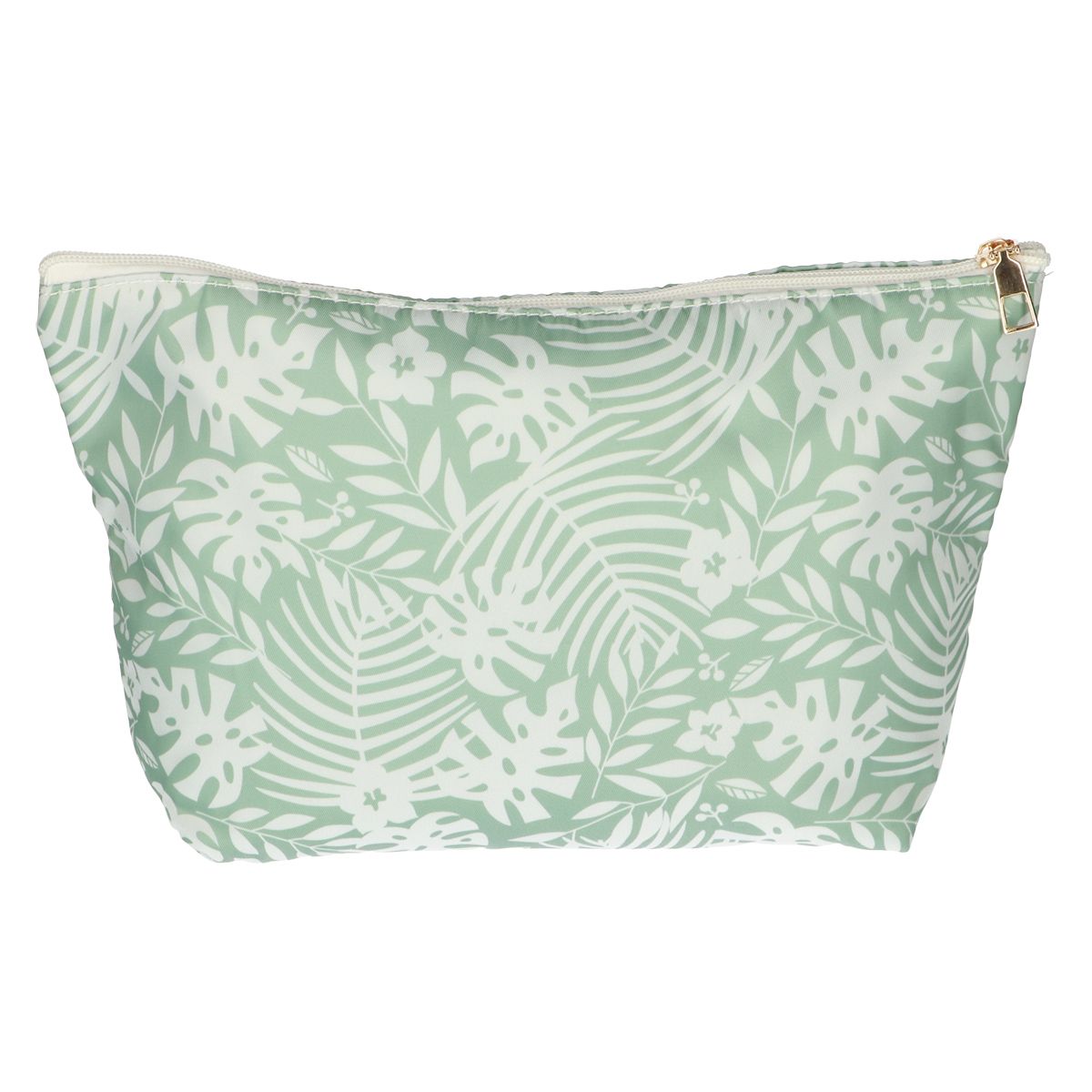 Traveller toilettas palm groen wit 30cm x 19,5cm